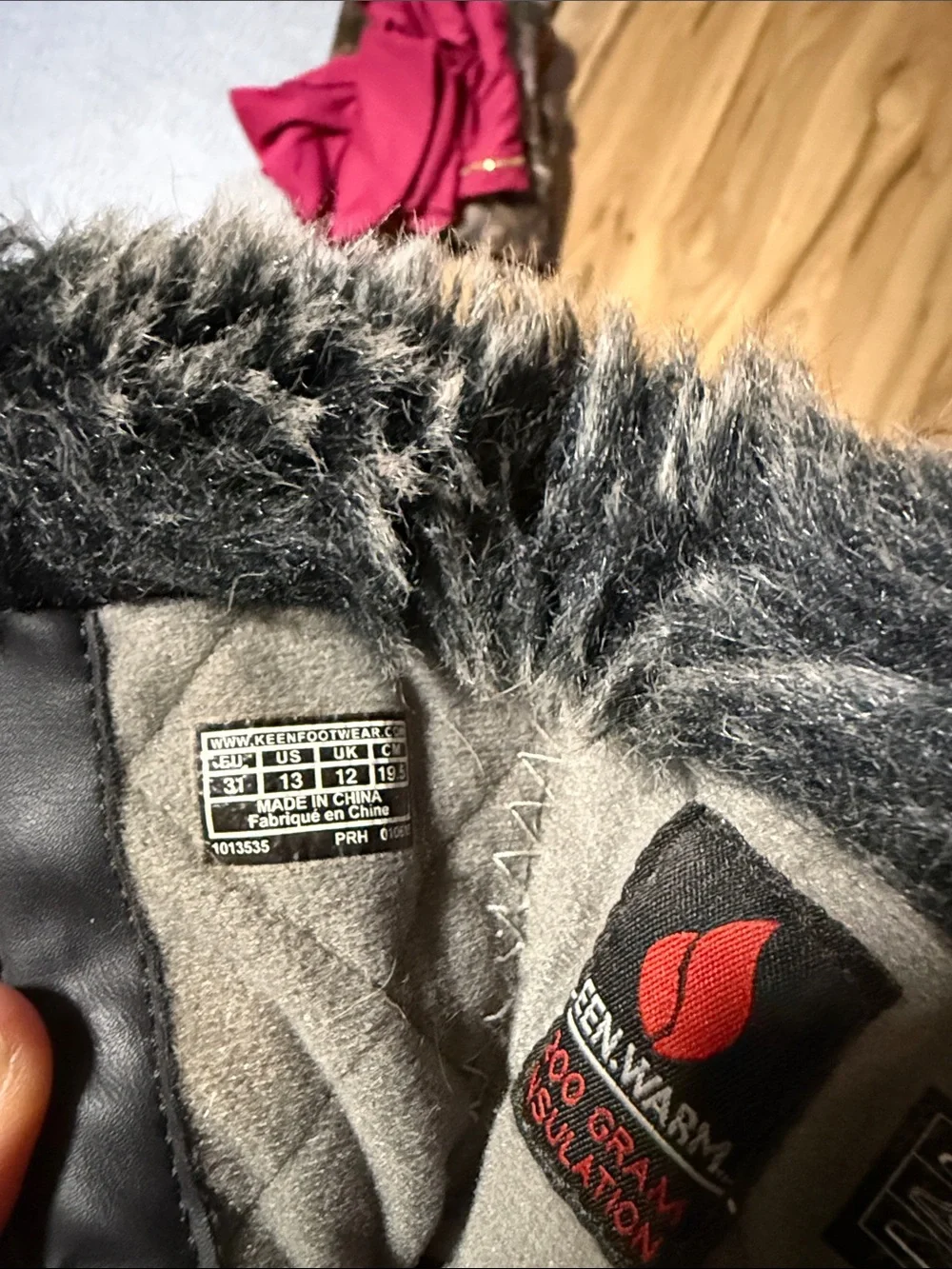 Keen Gray and Teal Women's Insulated Winter Boots with Faux-Fur Collar